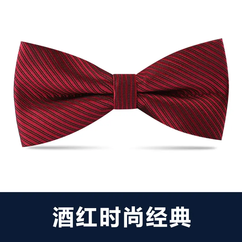 Men's Black Bow Tie Wedding Bow - Image 16