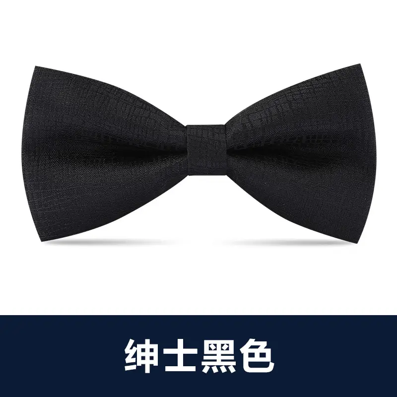 Men's Black Bow Tie Wedding Bow - Image 22