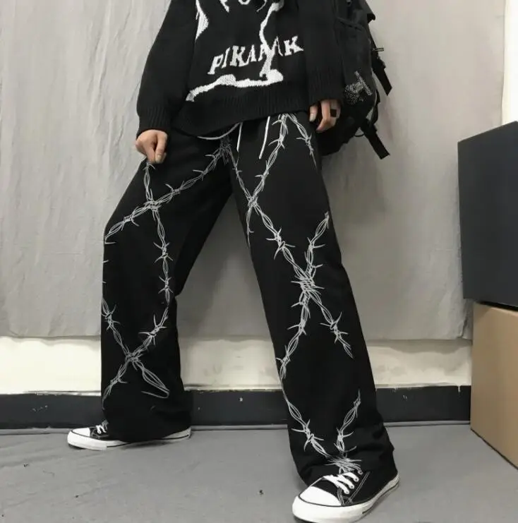Women Korean Style Black Wide Leg Pants High Waist Loose Casual — feature 10