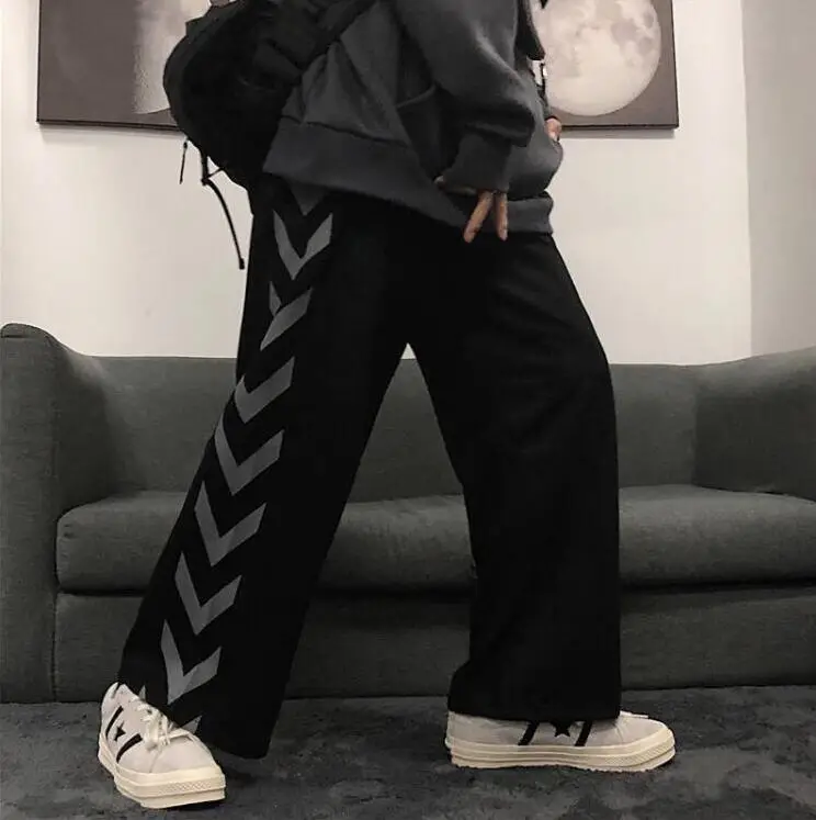 Women Korean Style Black Wide Leg Pants High Waist Loose Casual — feature 11