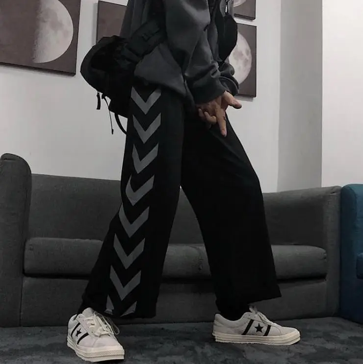Women Korean Style Black Wide Leg Pants High Waist Loose Casual — feature 12