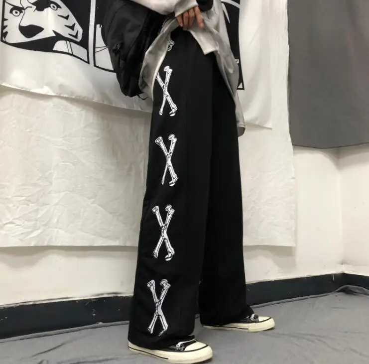 Women Korean Style Black Wide Leg Pants High Waist Loose Casual — feature 15