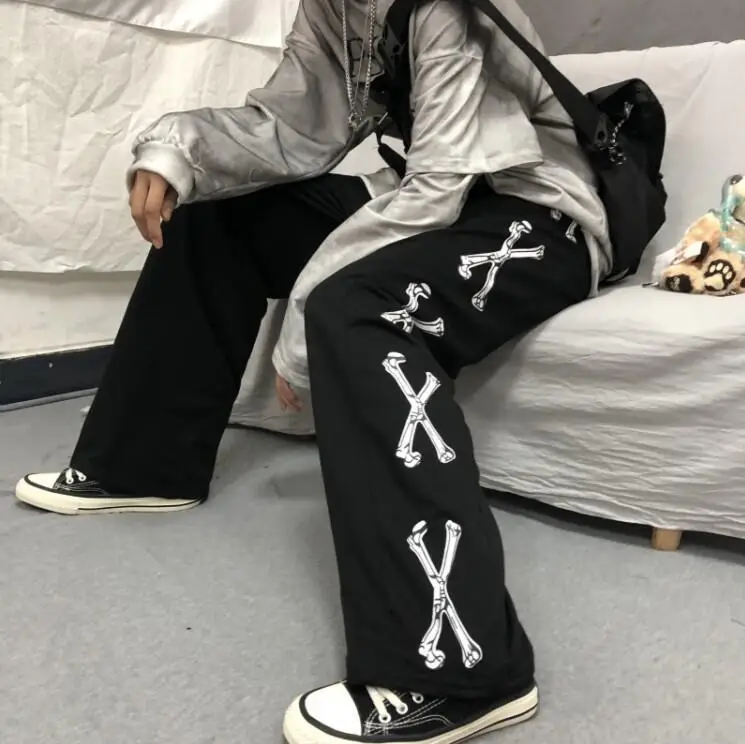 Women Korean Style Black Wide Leg Pants High Waist Loose Casual — feature 16