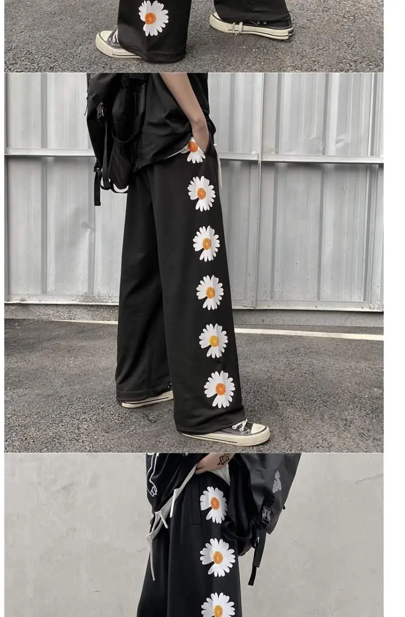 Women Korean Style Black Wide Leg Pants High Waist Loose Casual — feature 5