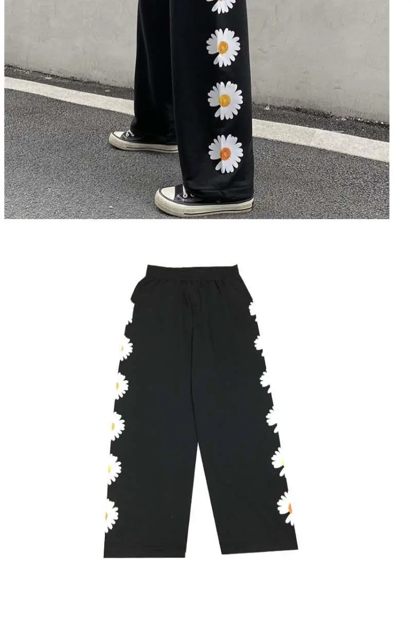 Women Korean Style Black Wide Leg Pants High Waist Loose Casual — feature 6