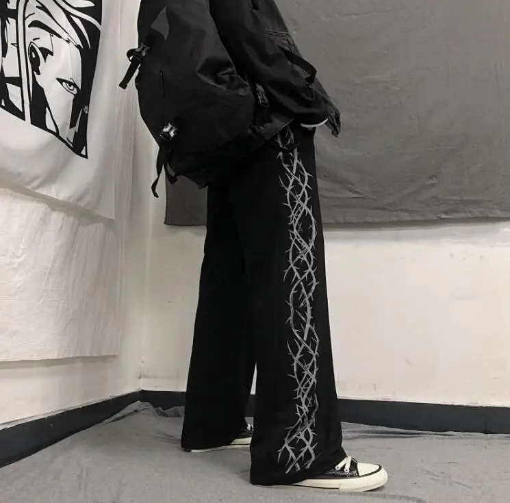 Women Korean Style Black Wide Leg Pants High Waist Loose Casual — feature 7