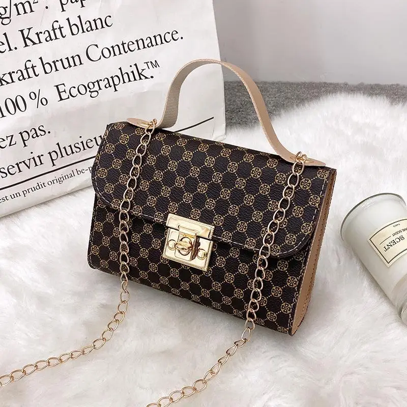 White Lock Chain Women's Small Square Bag - Image 4
