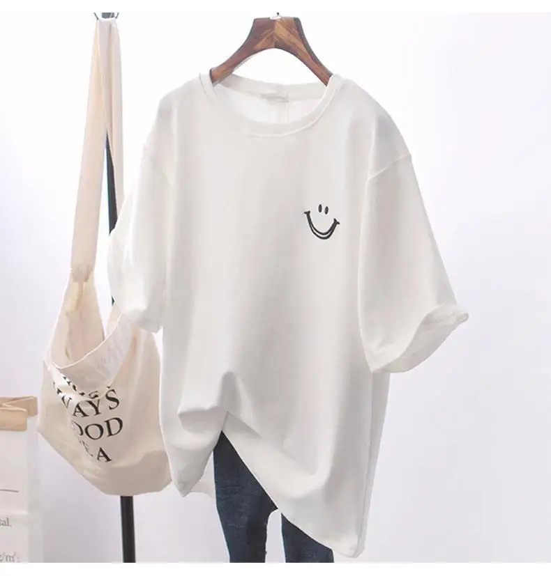 White T-Shirt for Women Loose Fit 2026 Summer — feature 12