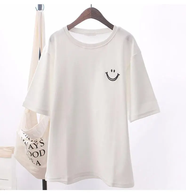 White T-Shirt for Women Loose Fit 2026 Summer — feature 14