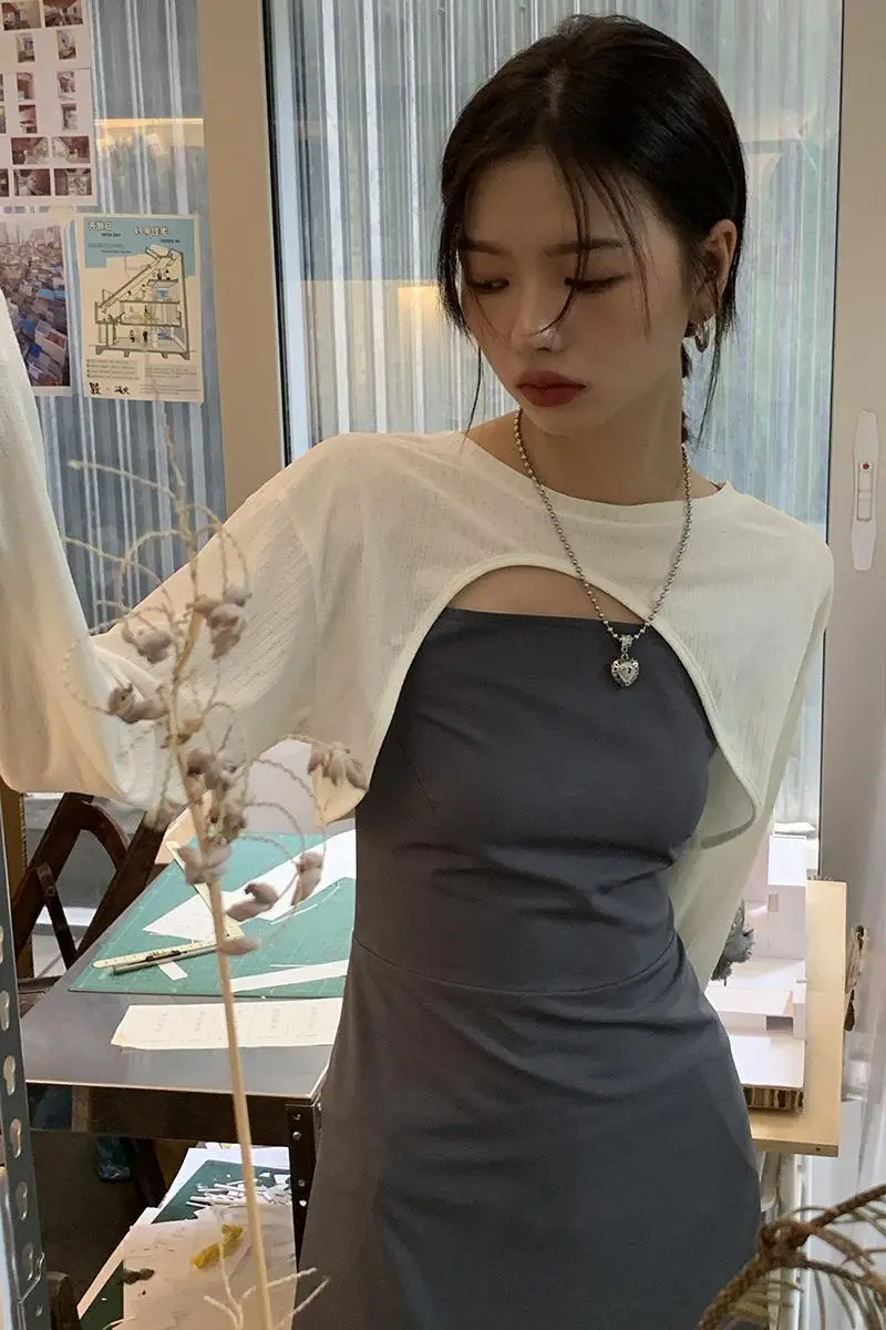 Small White Long Sleeve T-Shirt for Girls Summer — feature 11