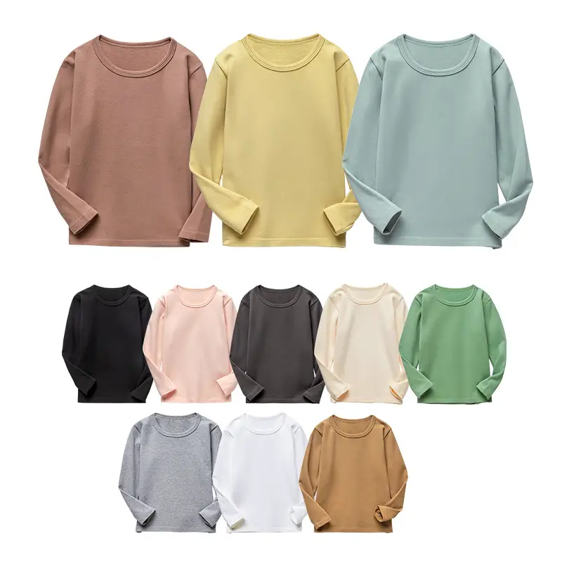 Boys Long Sleeve T-Shirt Pink Round Neck Warm Base Layer - Image 20