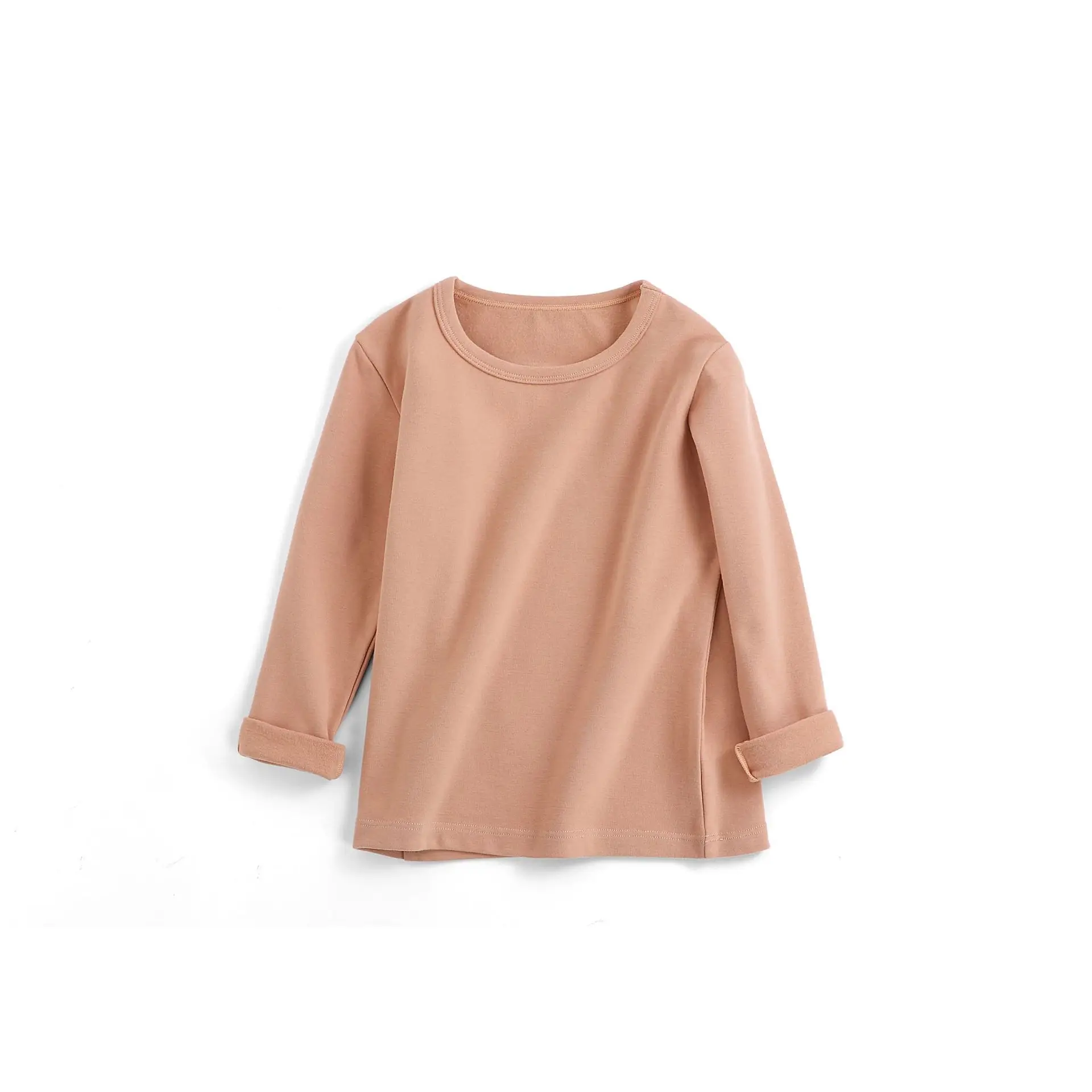 Boys Long Sleeve T-Shirt Pink Round Neck Warm Base Layer - Image 11