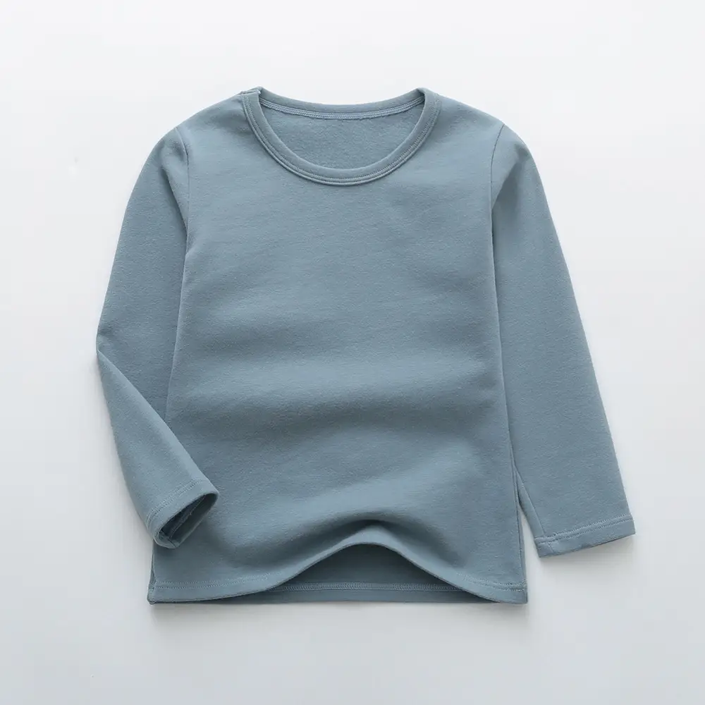 Boys Long Sleeve T-Shirt Pink Round Neck Warm Base Layer - Image 14