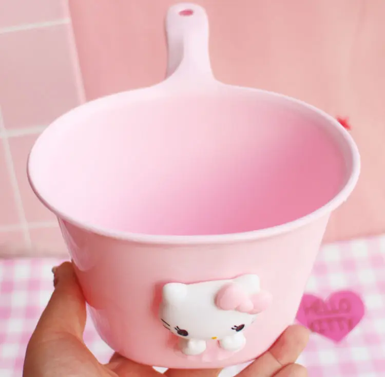 Pink Long Handle Water Scoop 15cm Deep - Image 2