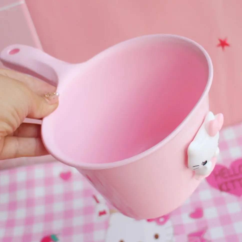 Pink Long Handle Water Scoop 15cm Deep - Image 3