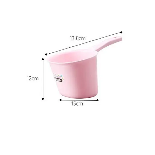 Pink Long Handle Water Scoop 15cm Deep - Image 4