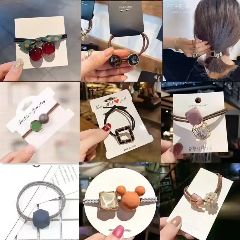 Korean Style Multi Color Cherry Hair Ring Rubber Band - Image 17