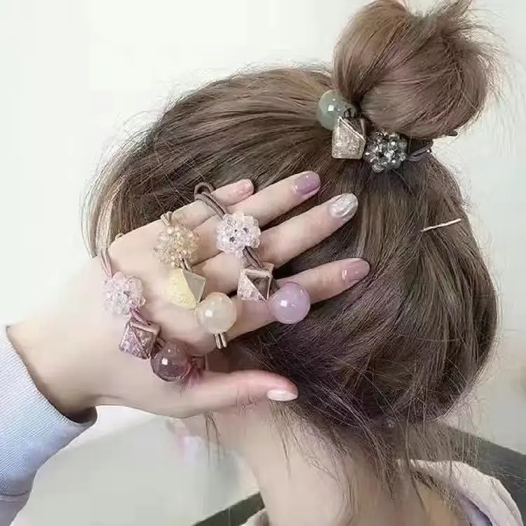 Korean Style Multi Color Cherry Hair Ring Rubber Band - Image 2