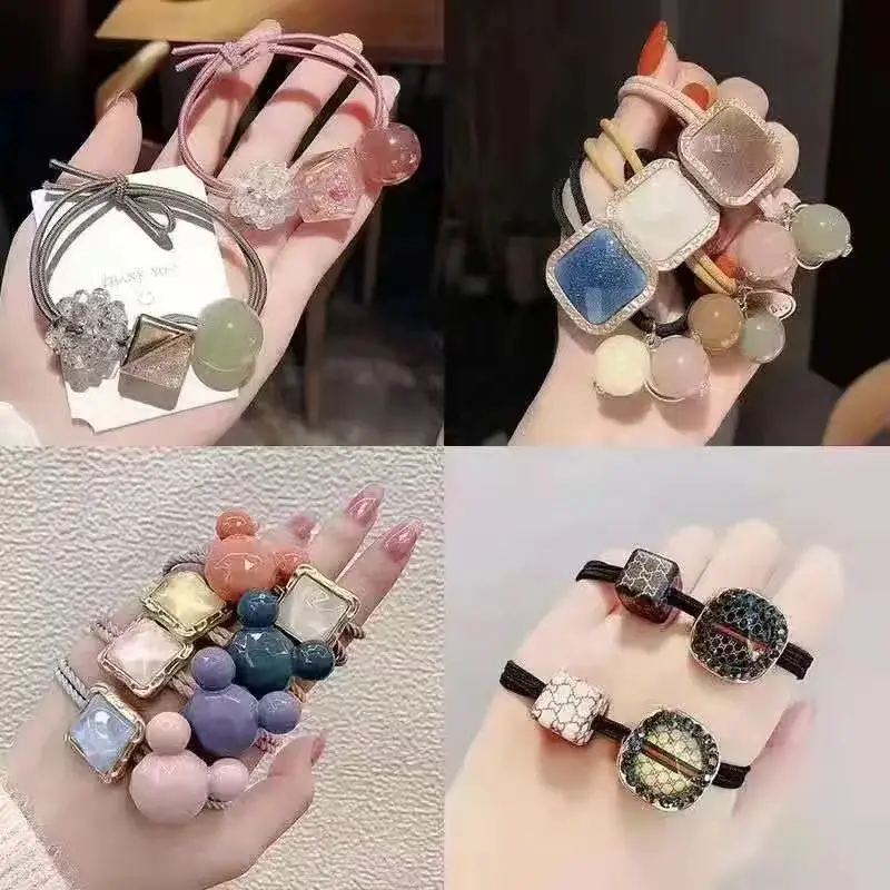 Korean Style Multi Color Cherry Hair Ring Rubber Band - Image 7