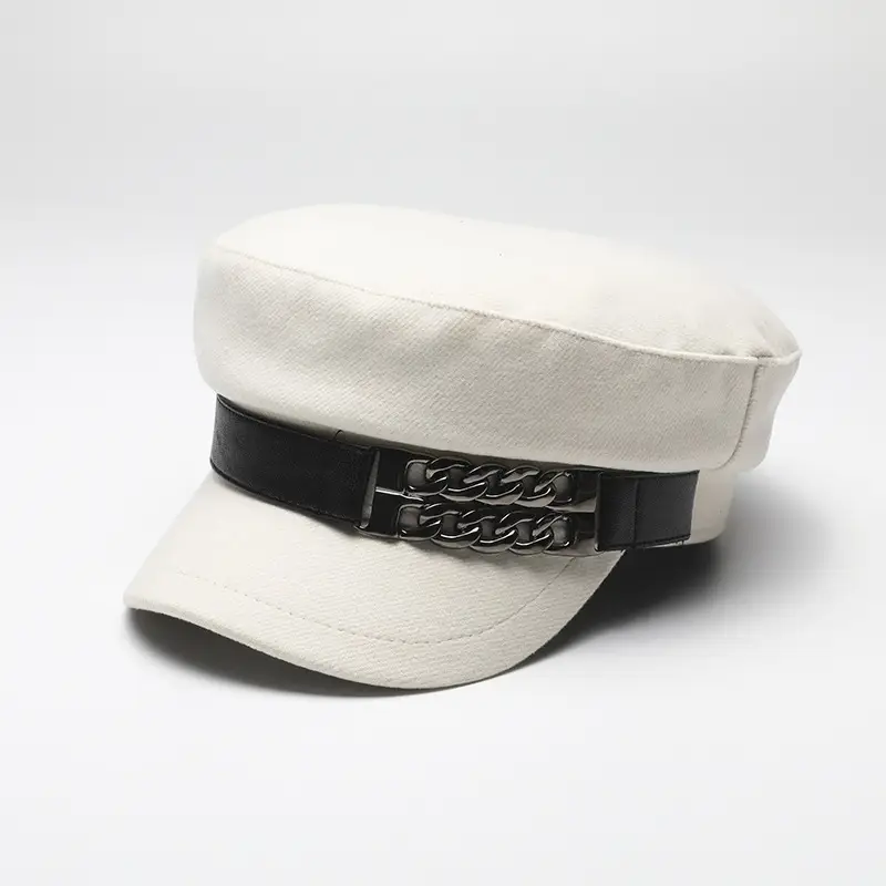Japanese Chain Decorated White Captain's Hat - Image 3