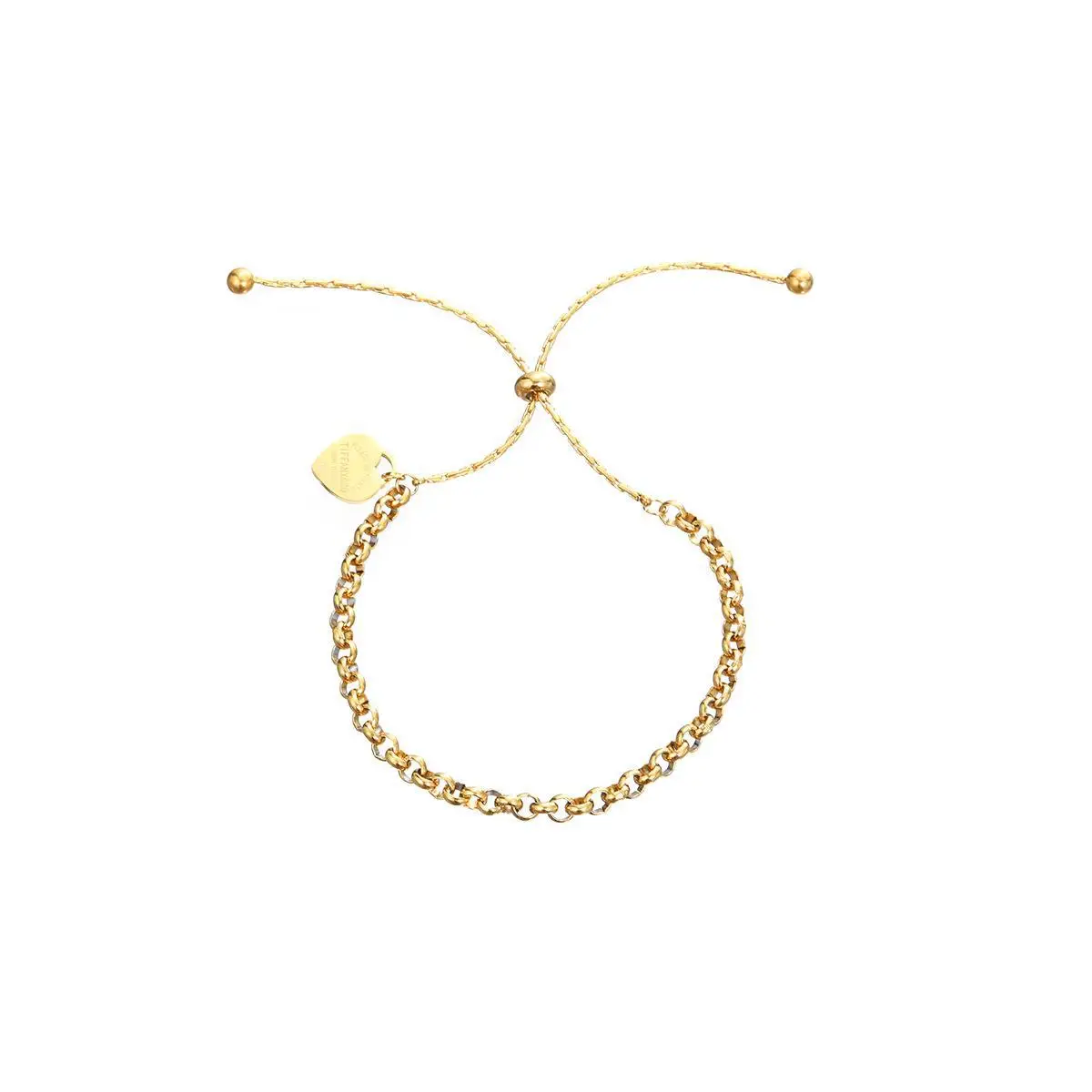 Adjustable Love Pull Titanium Steel Bracelet Round Pearl Chain Ankle Women's Color-free Light Luxury European and American Bracelet Personalized