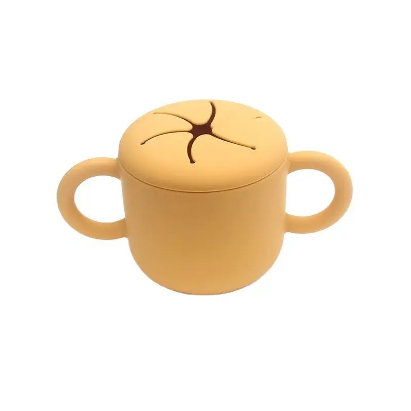 Binaural Petal Silicone Snack Cup with Handle - Image 2
