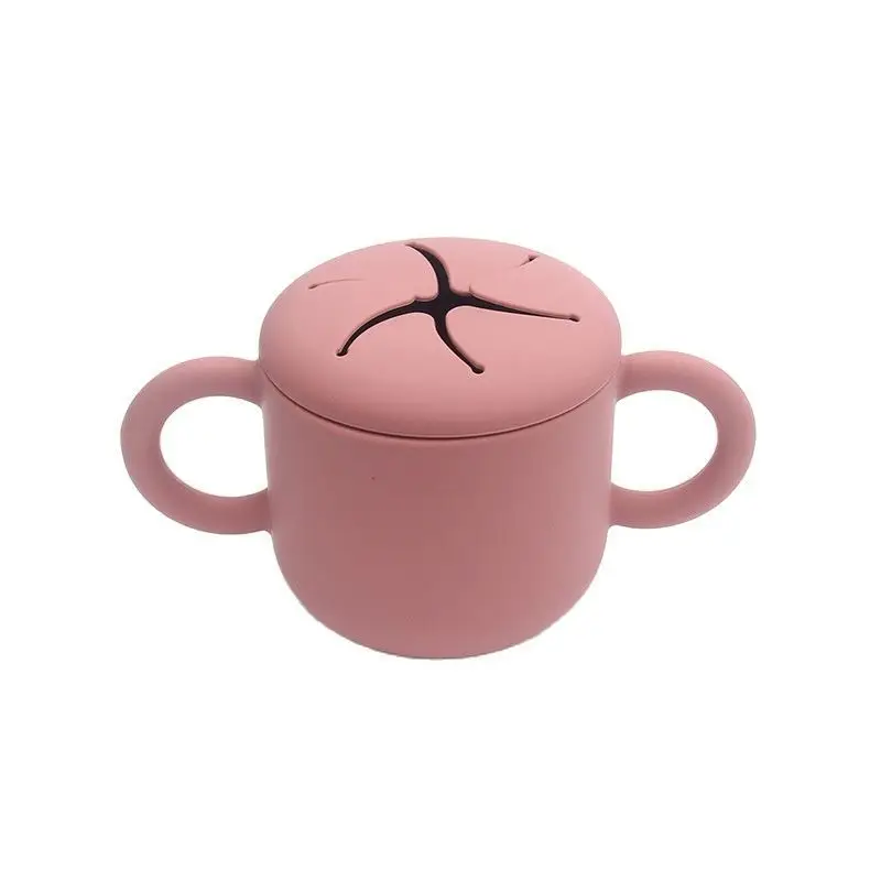 Binaural Petal Silicone Snack Cup with Handle - Image 3