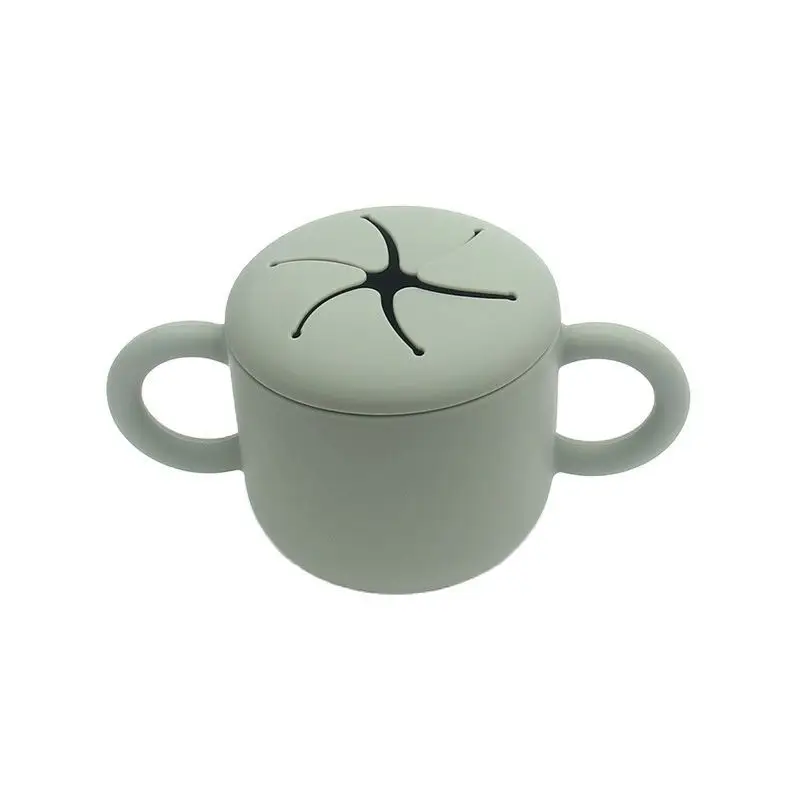 Binaural Petal Silicone Snack Cup with Handle - Image 4