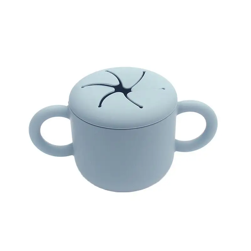 Binaural Petal Silicone Snack Cup with Handle - Image 5