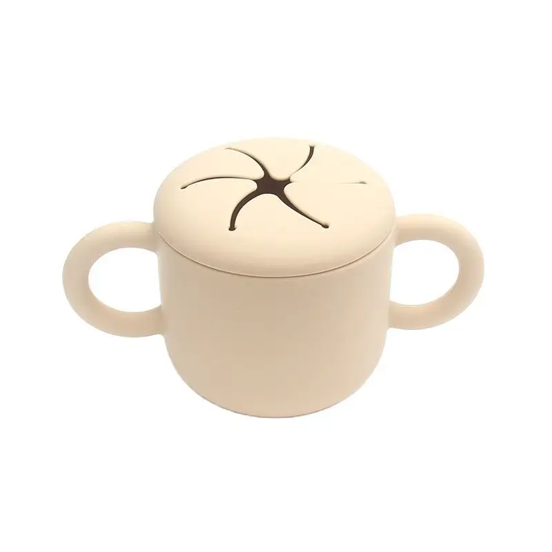 Binaural Petal Silicone Snack Cup with Handle - Image 7