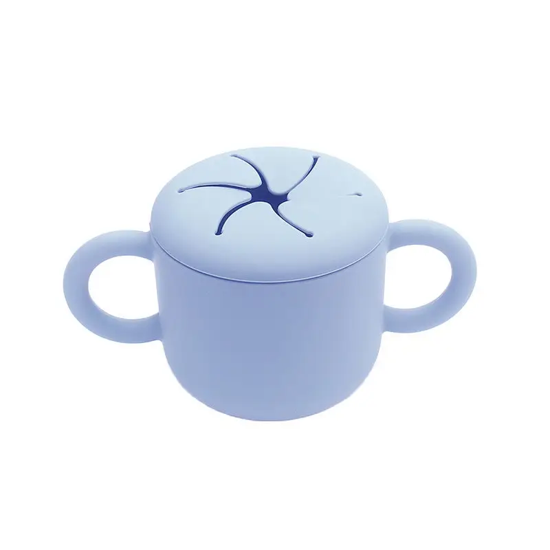 Binaural Petal Silicone Snack Cup with Handle - Image 8