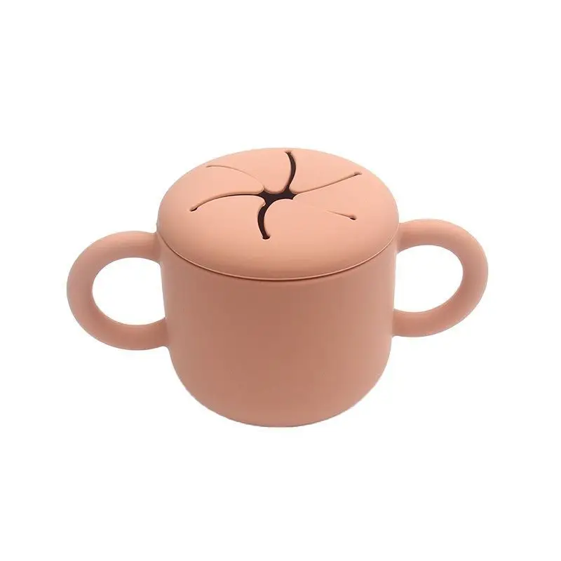 Binaural Petal Silicone Snack Cup with Handle - Image 9