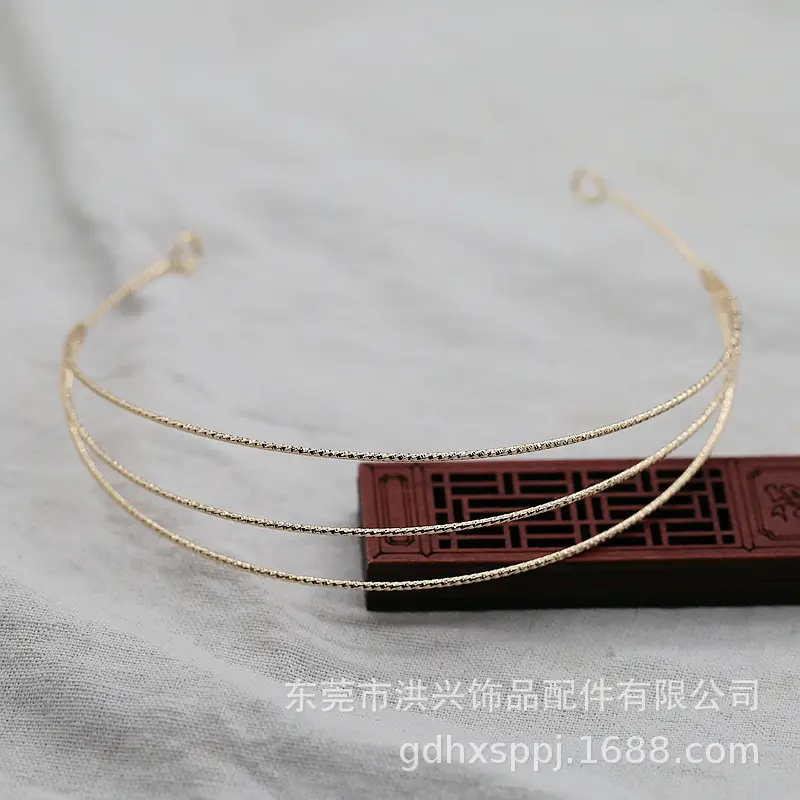 Copper 24K Gold Plated Three Layer Headband 1.9x145mm - Image 4