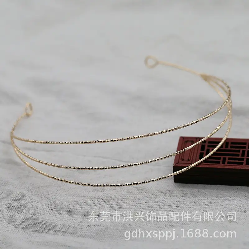 Copper 24K Gold Plated Three Layer Headband 1.9x145mm - Image 5