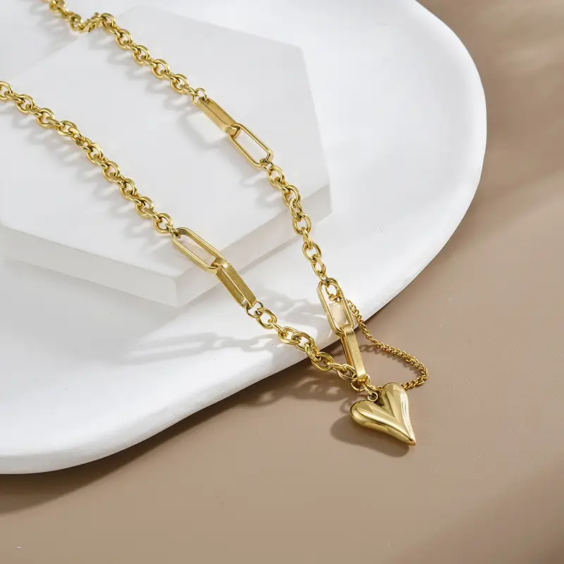 Titanium Heart Charm Bracelet for Women - Image 3