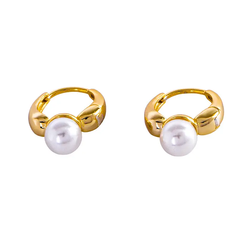 S925 Gold Pearl Earrings for Women - Image 7