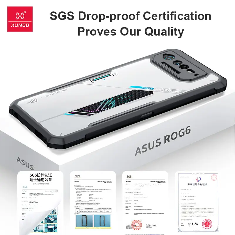 Xundi ASUS ROG6 Phone Case Protective Silicone Drop Resistant