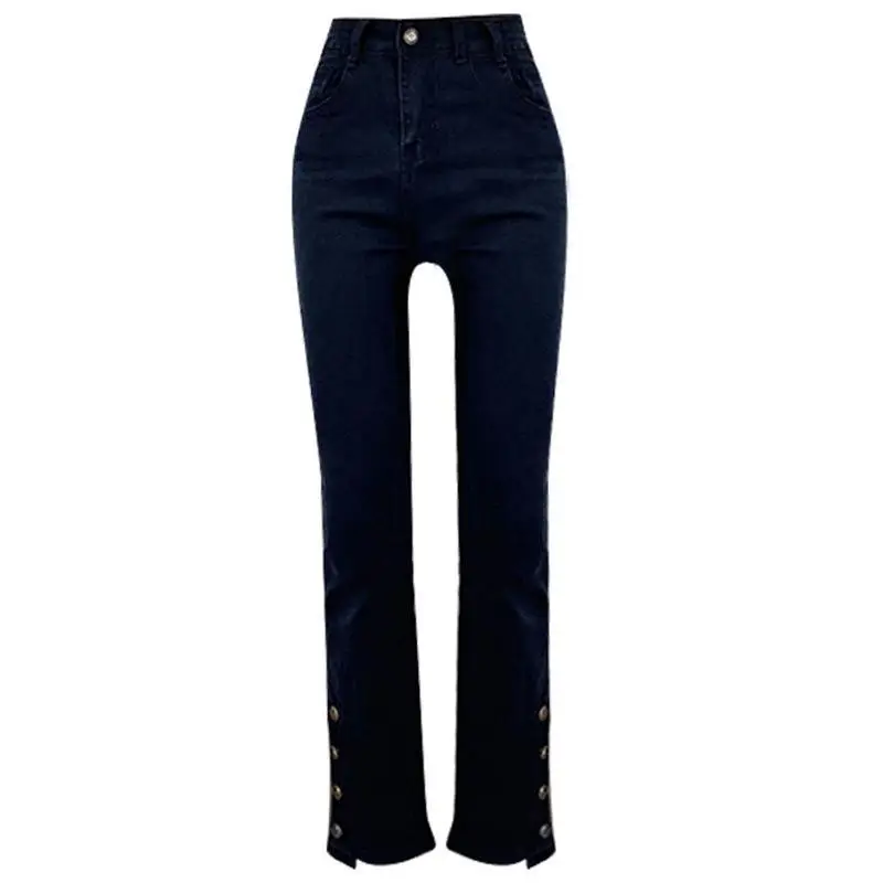 Women Micro Flared Jeans Retro Plus Size Cropped Wide Leg Pants