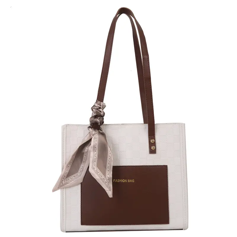 Stylish Checkered One Shoulder Bag for Women - Image 8
