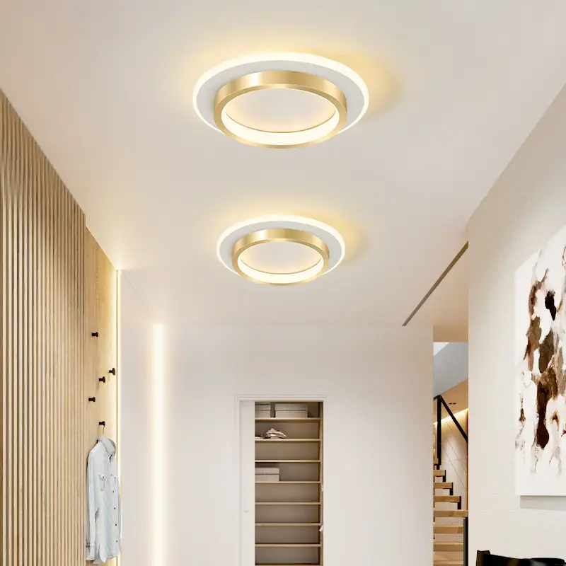 Modern LED Ceiling Light 10W Gold Finish 20cm