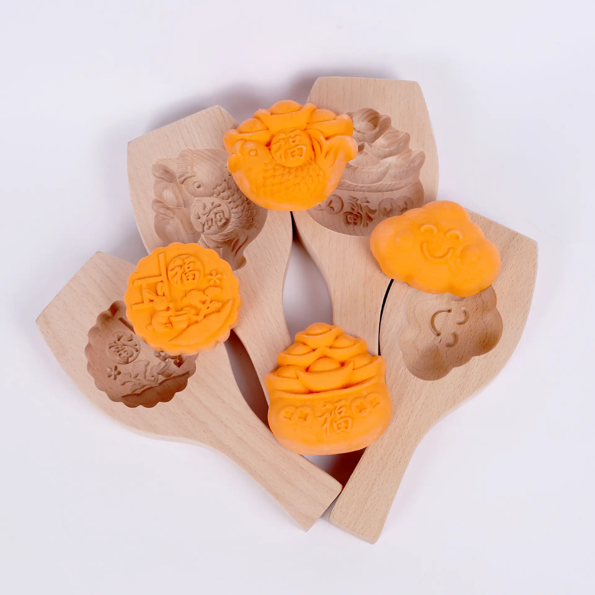 Wooden Moon Cake Mould Set for Steamed Buns & Bean Bags - Image 16