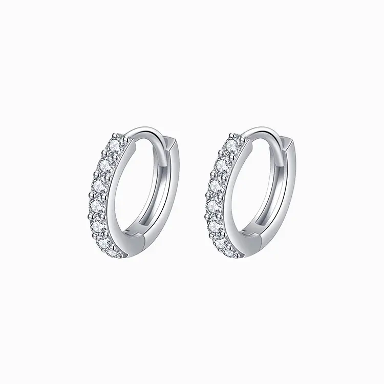 Korean Style Cross-Country Earrings with Zircon - Image 8