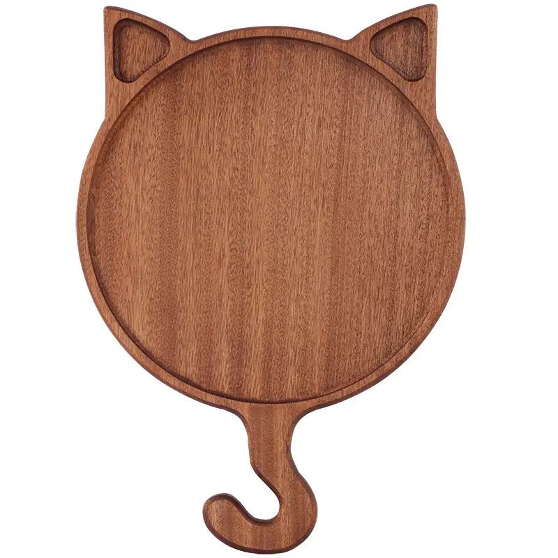 Wooden Cat Design Pizza Plate for Home Kitchen - Image 9
