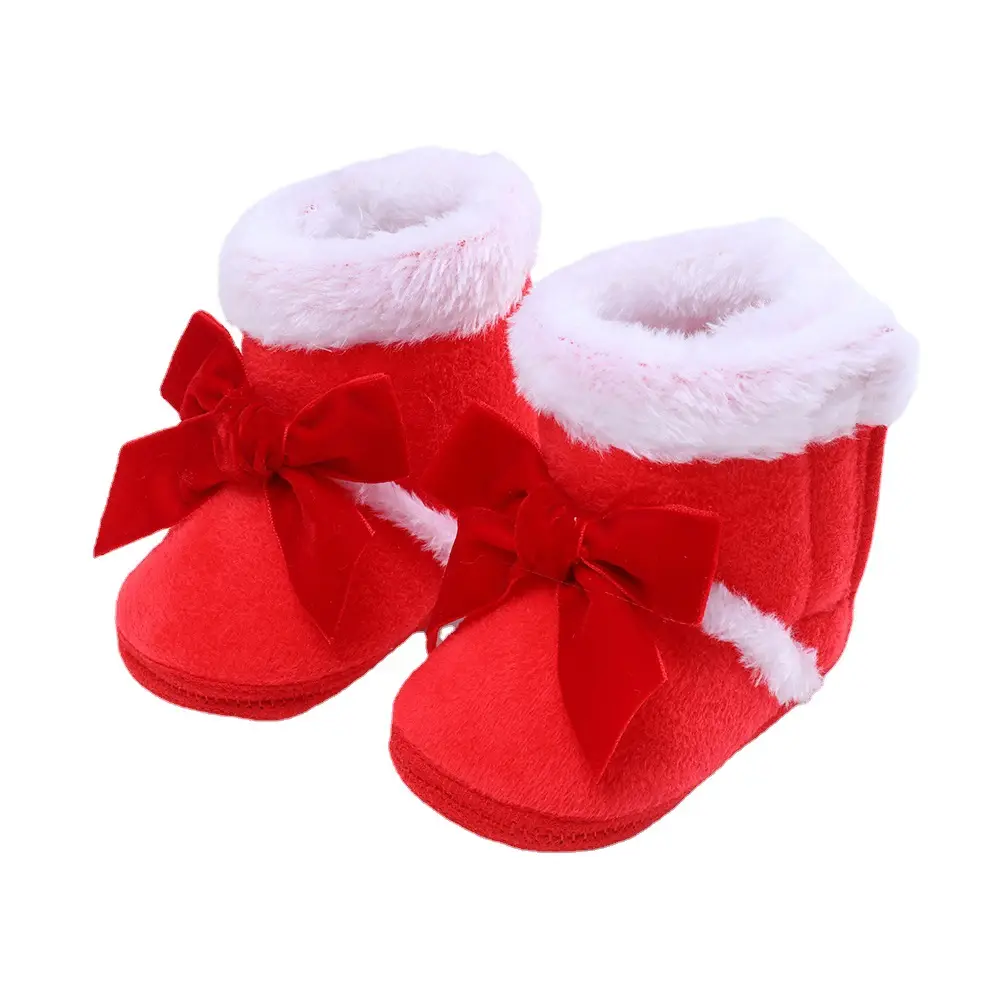 Newborn Bow Baby Shoes 3-5-7-9 Months Soft Anti-Slip