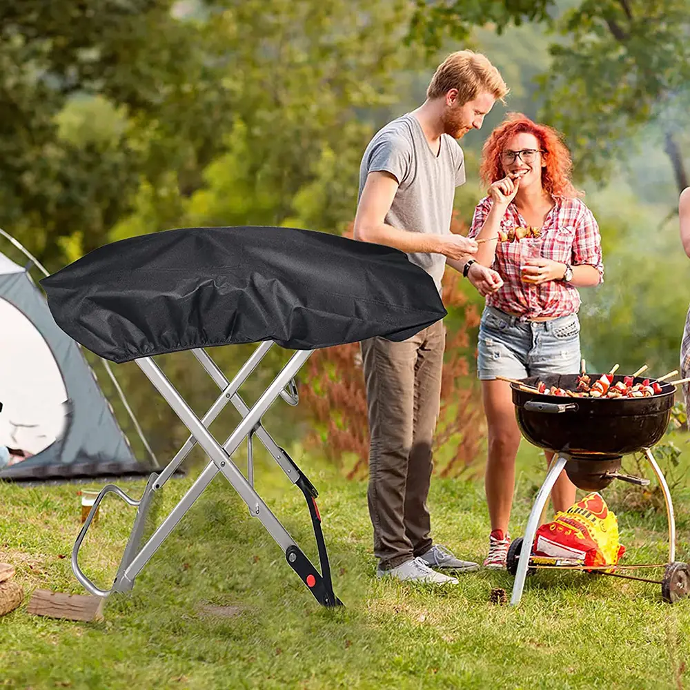 Portable Gas BBQ Cover with Wheels and Traps - Image 2