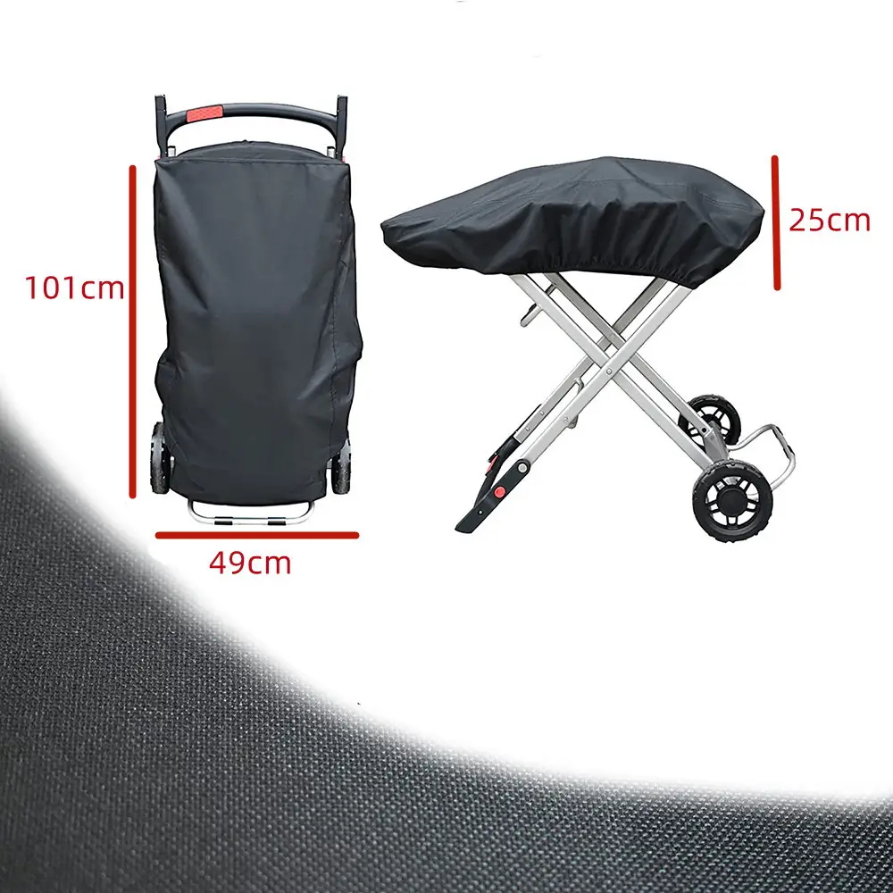 Portable Gas BBQ Cover with Wheels and Traps - Image 4