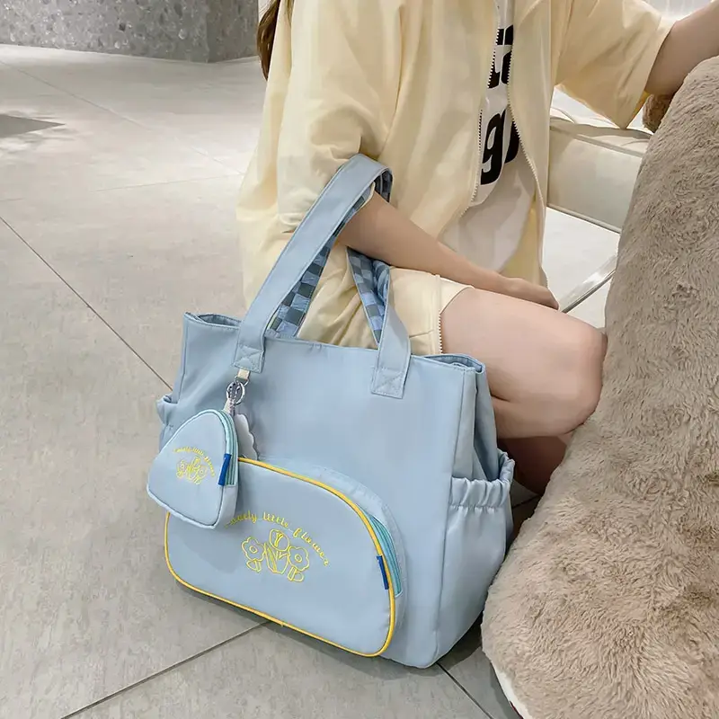 New Large Capacity Student Tutoring Bag Tannier 2022 Artistic Women's Casual Shopping Bag Fashionable Crossbody Bag Trendy - Image 8