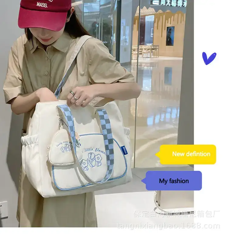 New Large Capacity Student Tutoring Bag Tannier 2022 Artistic Women's Casual Shopping Bag Fashionable Crossbody Bag Trendy — feature 10