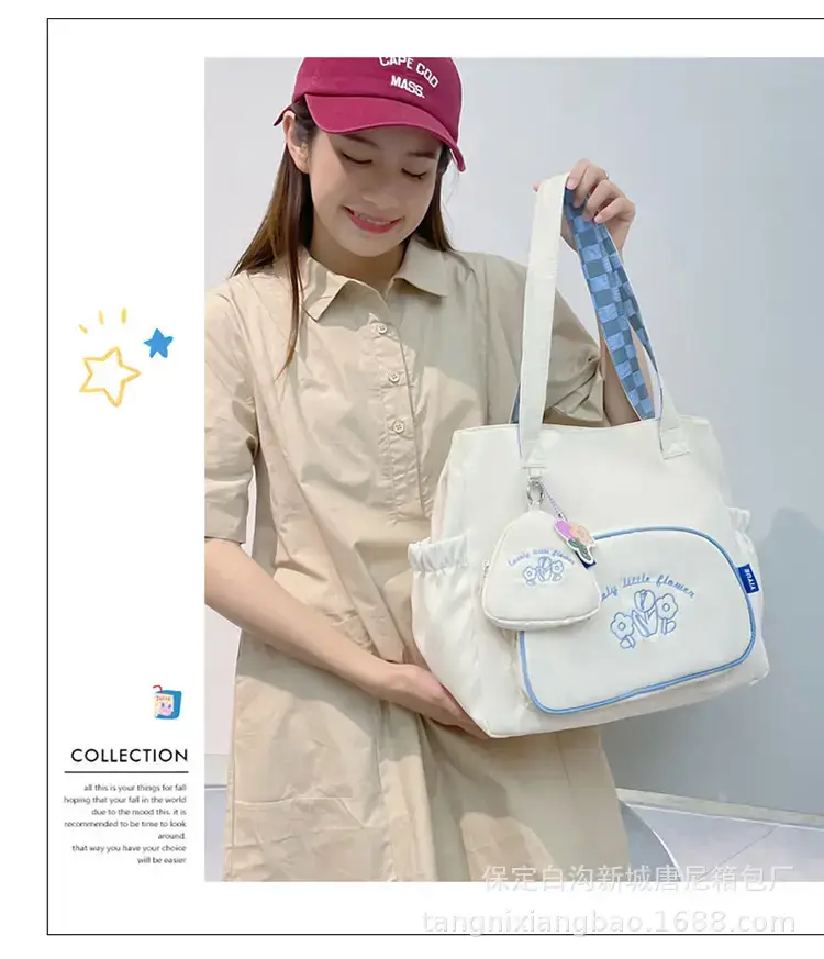 New Large Capacity Student Tutoring Bag Tannier 2022 Artistic Women's Casual Shopping Bag Fashionable Crossbody Bag Trendy — feature 14