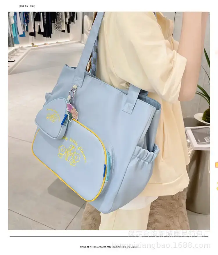 New Large Capacity Student Tutoring Bag Tannier 2022 Artistic Women's Casual Shopping Bag Fashionable Crossbody Bag Trendy — feature 6
